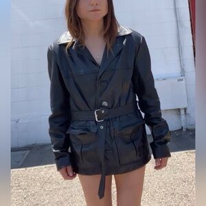 Vintage Oakwood Classic Black Leather Jacket